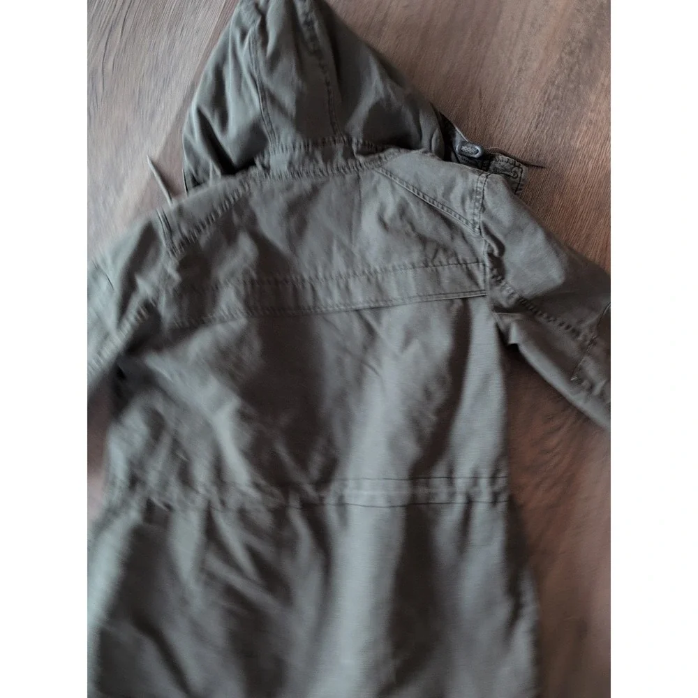 Levis Jacket Womens Med Green Field Hooded Pockets Outdoors Quilted Lined - Picture 12 of 14